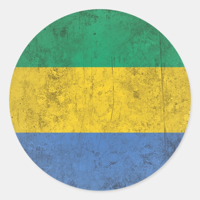 Gabon Classic Round Sticker (Front)