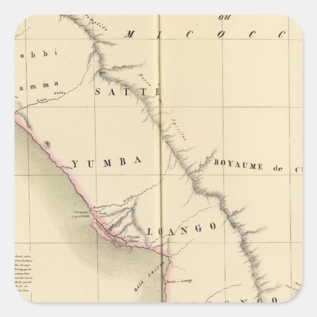 Gabon, Congo 38 Square Sticker (Front)