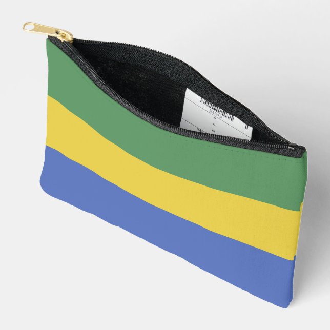 Gabon flag accessory pouch (Open)