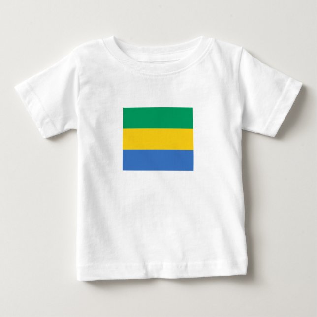 Gabon Flag Baby T-Shirt (Front)