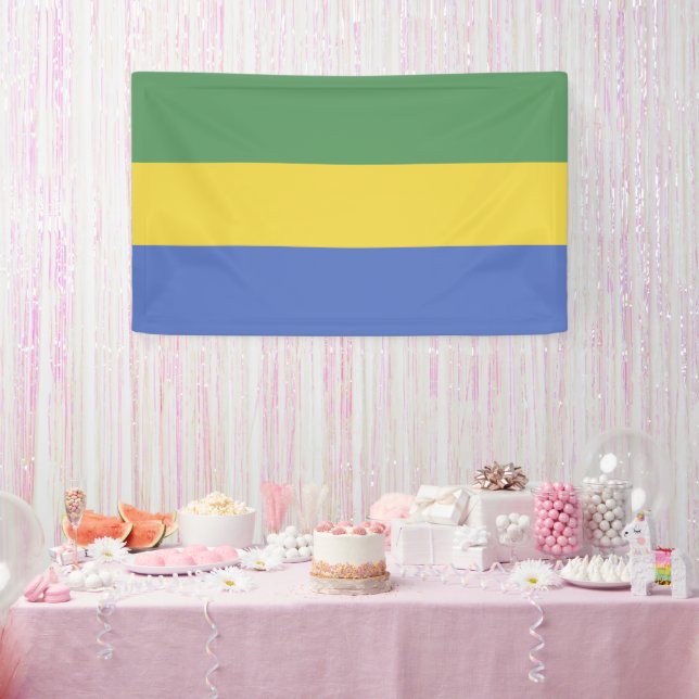 Gabon flag banner (Party)
