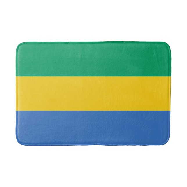 Gabon Flag Bath Mat (Front)