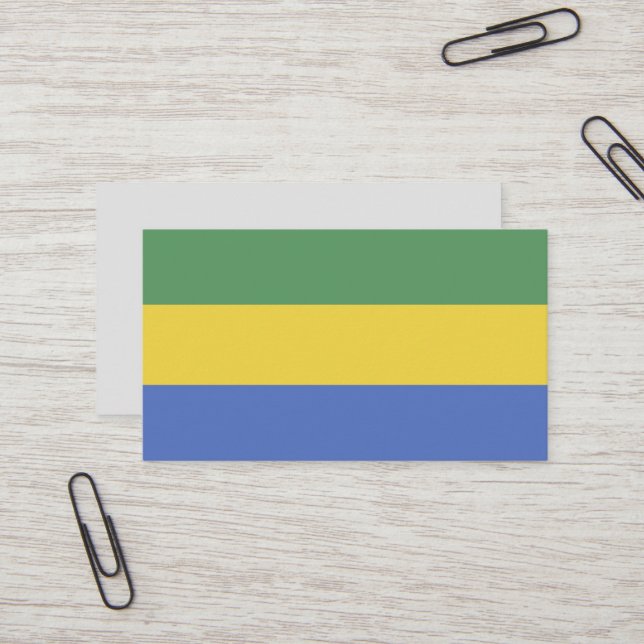 Gabon flag business card (Front/Back In Situ)