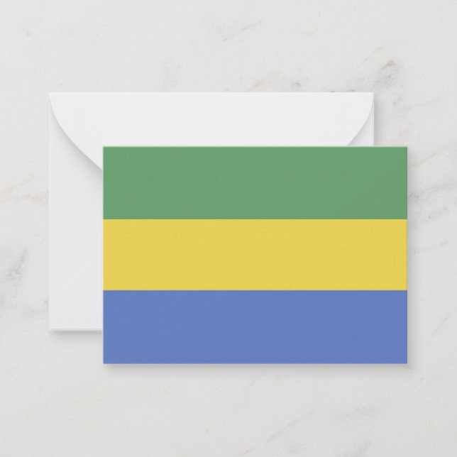 Gabon flag card (Front)