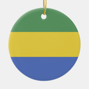 Gabon flag ceramic ornament