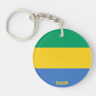 Gabon Flag Charming Patriotic Key Ring