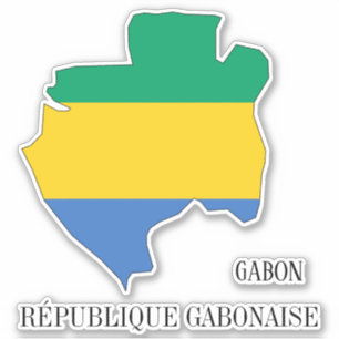 Gabon Flag Charming Patriotic Map