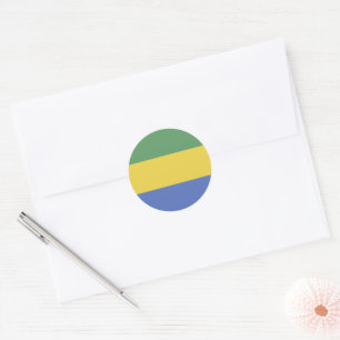 Gabon flag classic round sticker