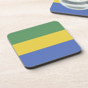 Gabon flag coaster