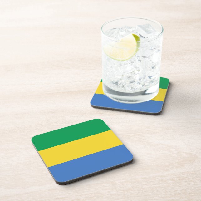 Gabon Flag Coaster (Right Side)
