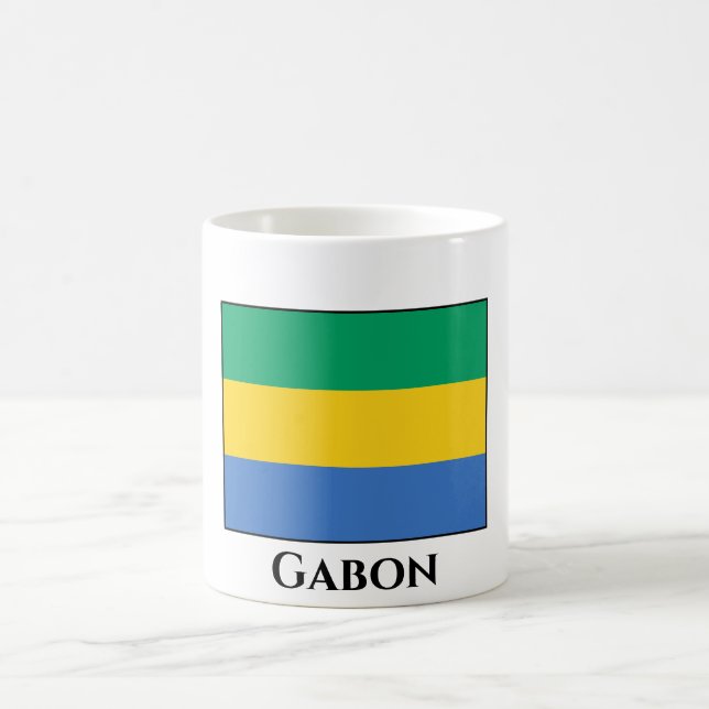 Gabon Flag Coffee Mug (Center)