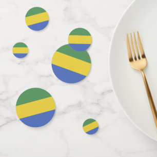 Gabon flag confetti