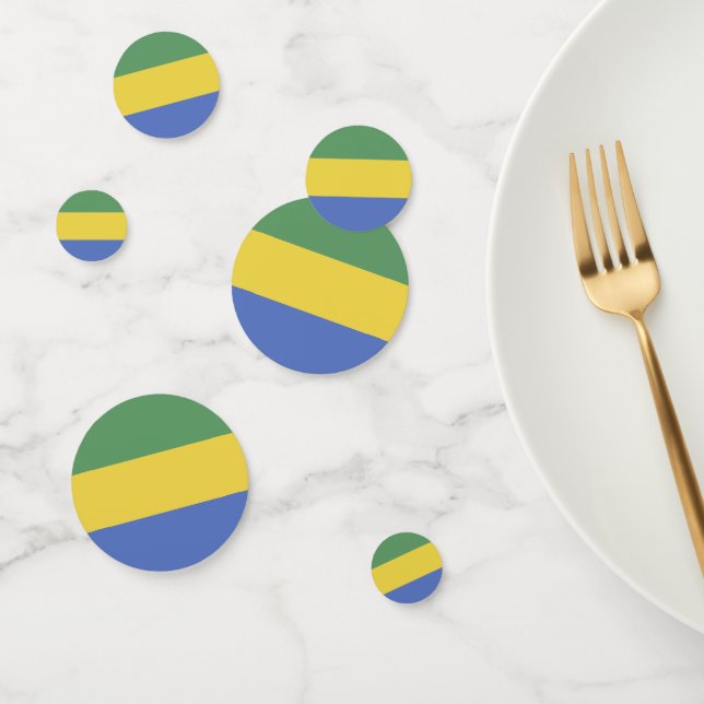 Gabon flag confetti (Group)