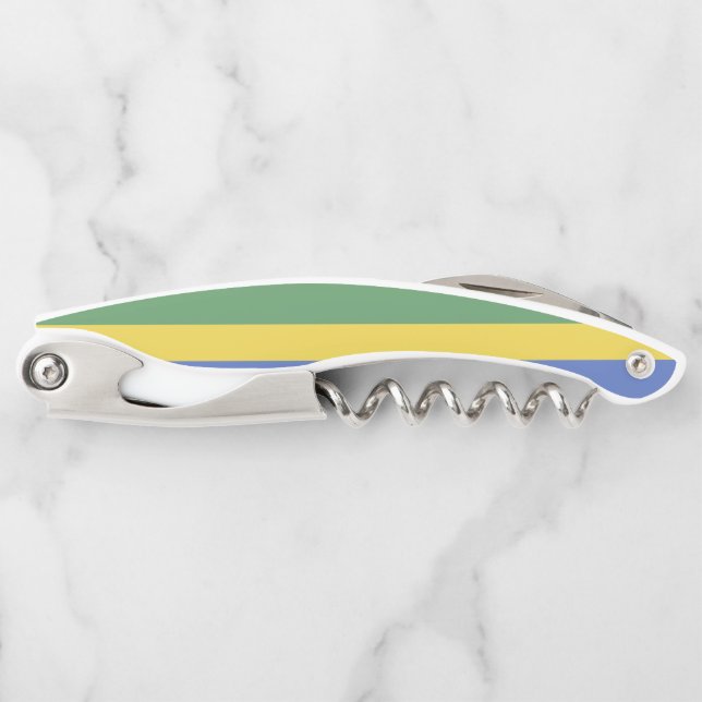 Gabon flag corkscrew (Front)