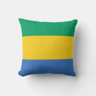 Gabon Flag Cushion