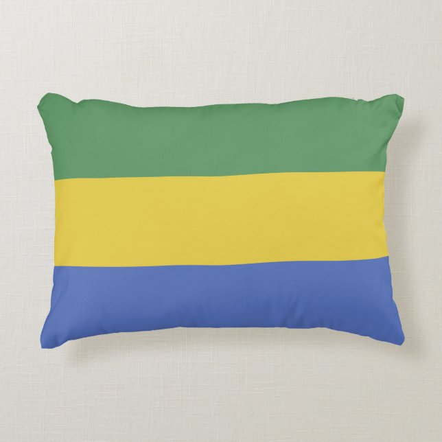 Gabon flag decorative cushion (Front)