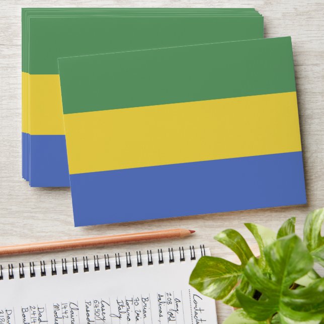 Gabon flag envelope (Stacked)