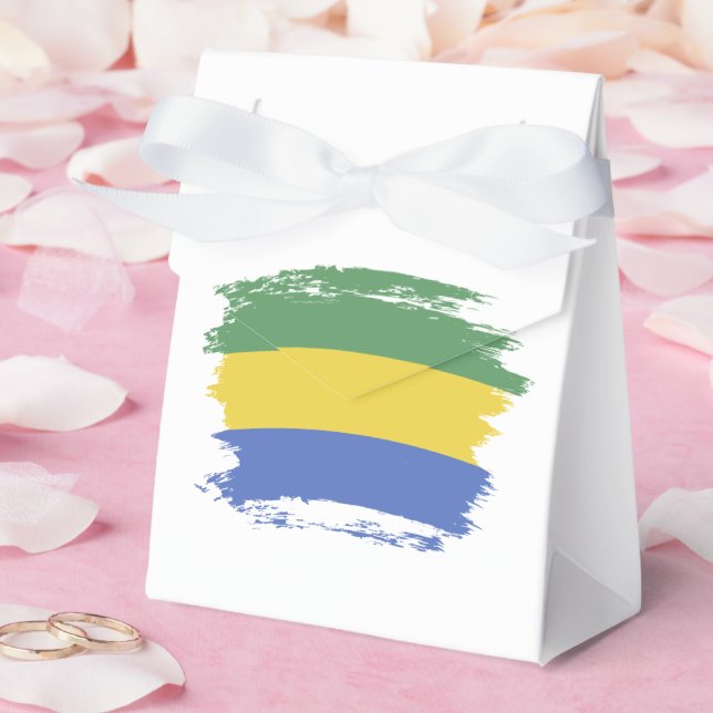 Gabon flag favour box (Wedding)