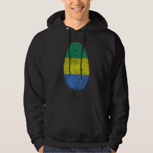 Gabon Flag Fingerprint It Is In My Dna For Gabones Hoodie