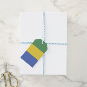 Gabon flag gift tags