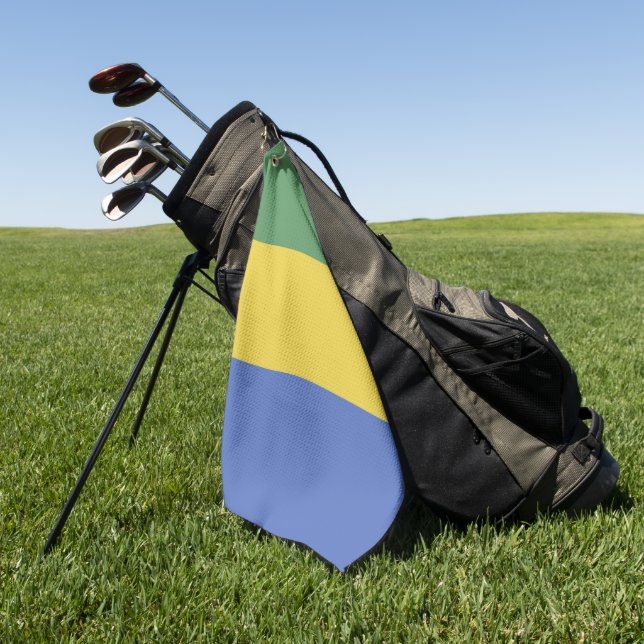 Gabon flag golf towel (Green)