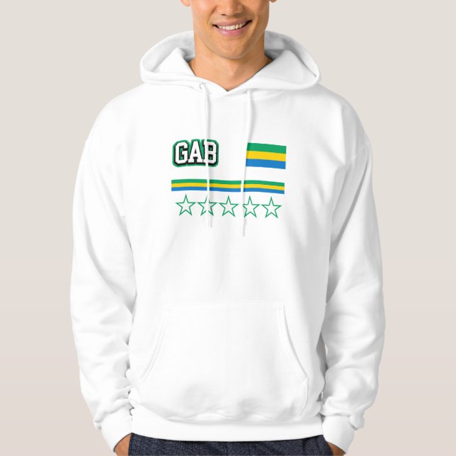 Gabon Flag Hoodie (Front)