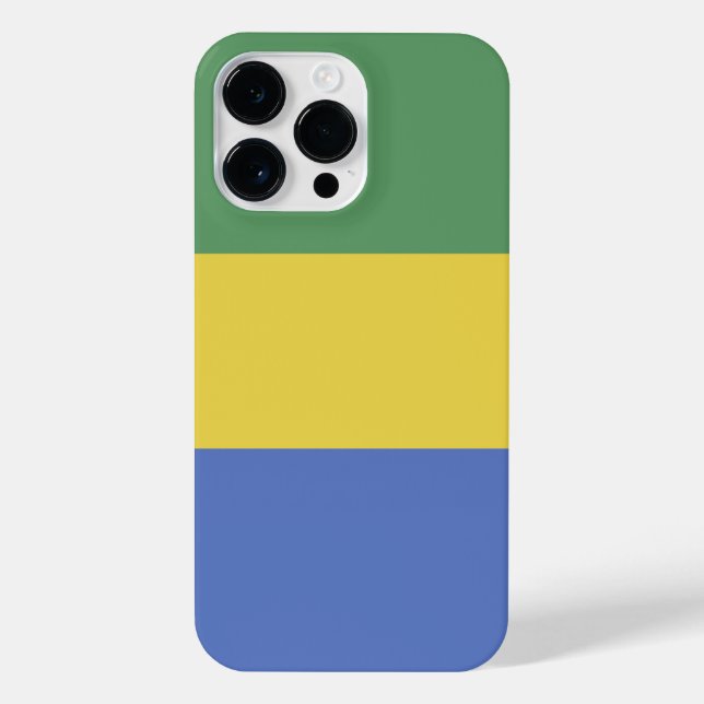Gabon flag iPhone case (Back)