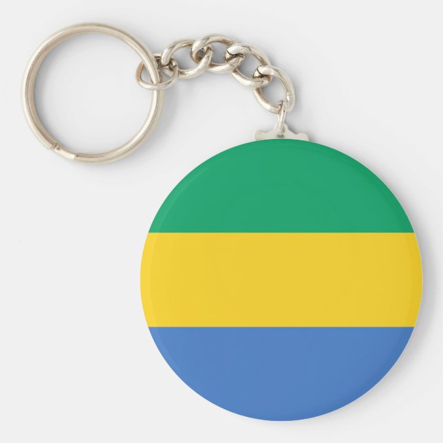 Gabon Flag Key Ring (Front)