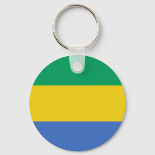 Gabon flag key ring