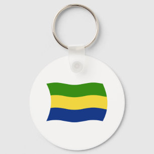 Gabon Flag Keychain