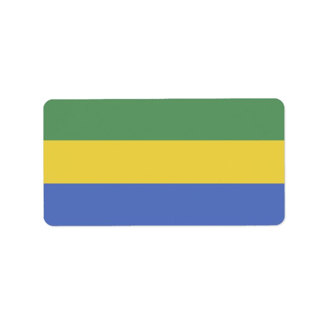 Gabon flag label (Front)