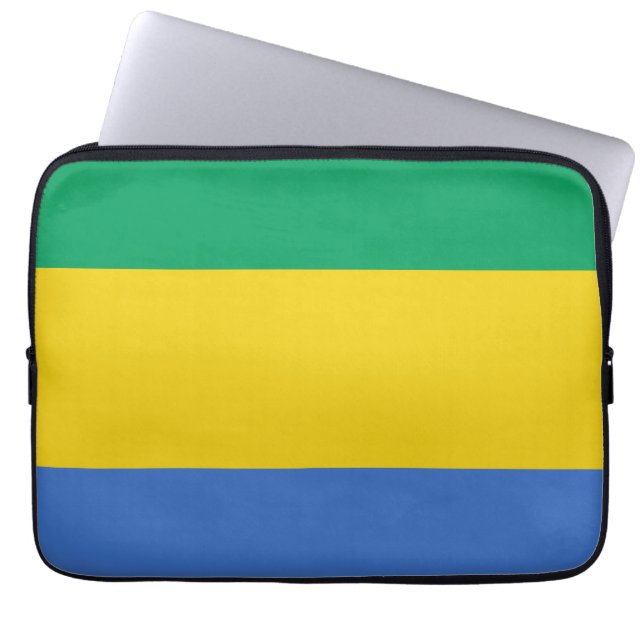 Gabon flag laptop sleeve (Front)
