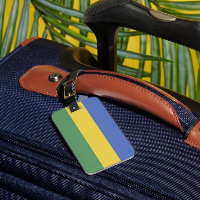 Gabon flag luggage tag (Front Insitu 1)