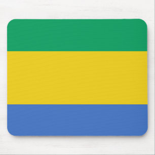 Gabon flag mouse pad