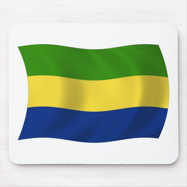 Gabon Flag Mousepad (Front)