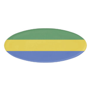 Gabon flag name tag