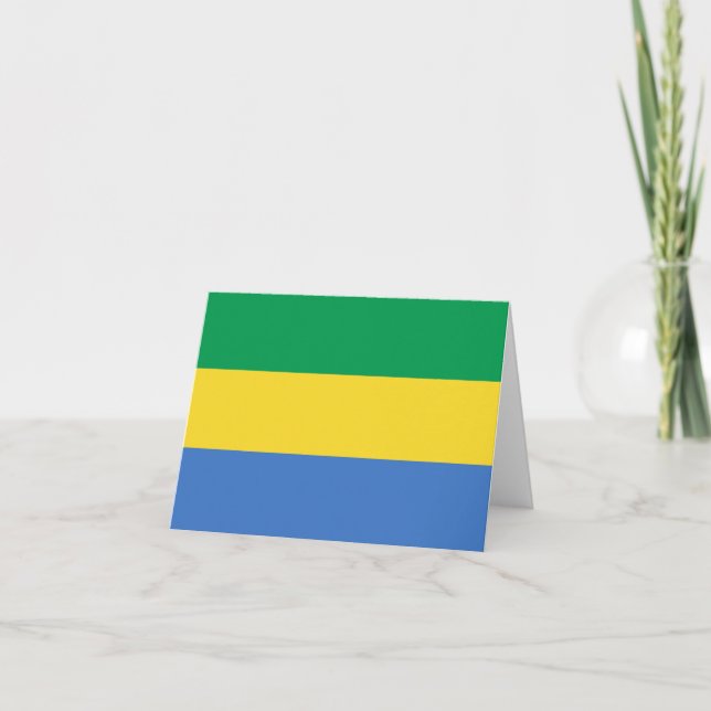 Gabon Flag Notecard (Front)