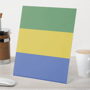 Gabon flag pedestal sign