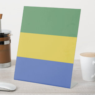 Gabon flag pedestal sign