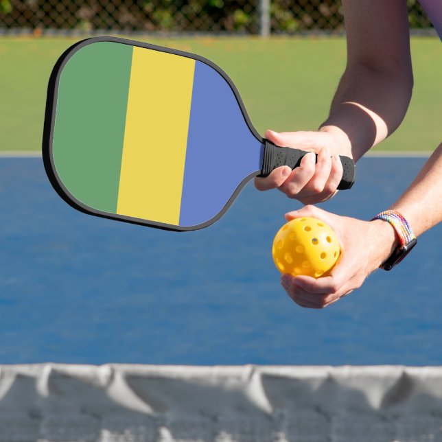 Gabon flag pickleball paddle (Insitu)