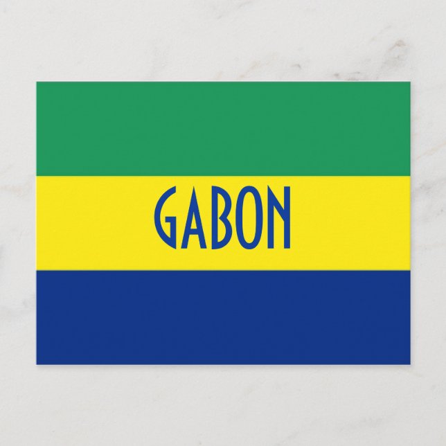 Gabon flag postcard (Front)