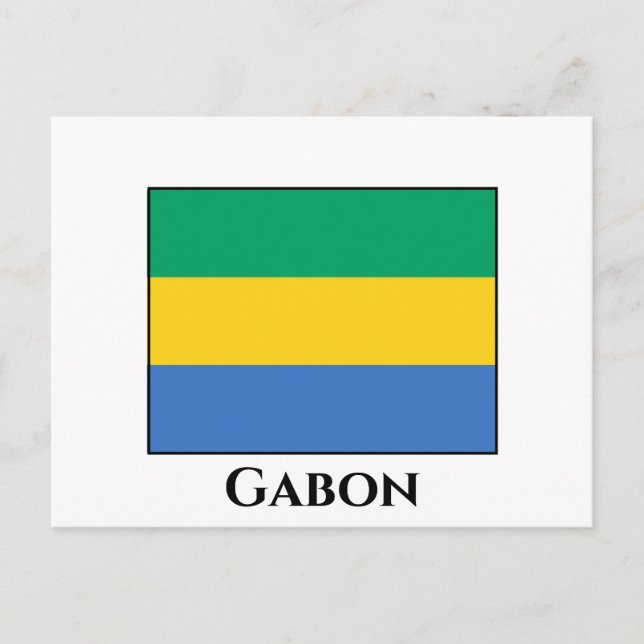 Gabon Flag Postcard (Front)