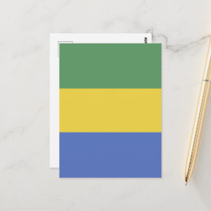 Gabon flag postcard