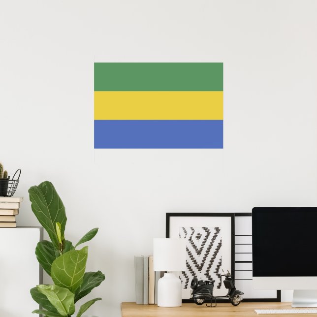 Gabon flag poster (Home Office)