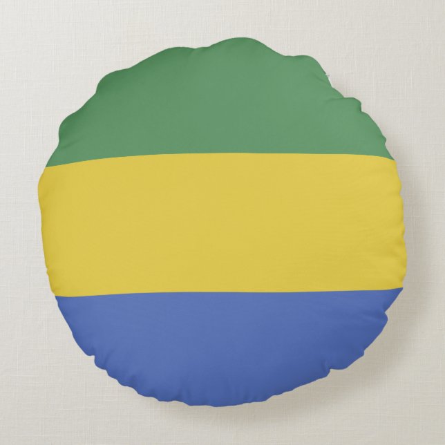 Gabon flag round cushion (Back)