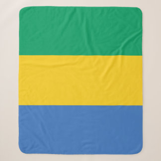 Gabon Flag Sherpa Blanket
