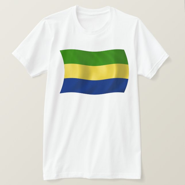 Gabon Flag Shirt (Design Front)