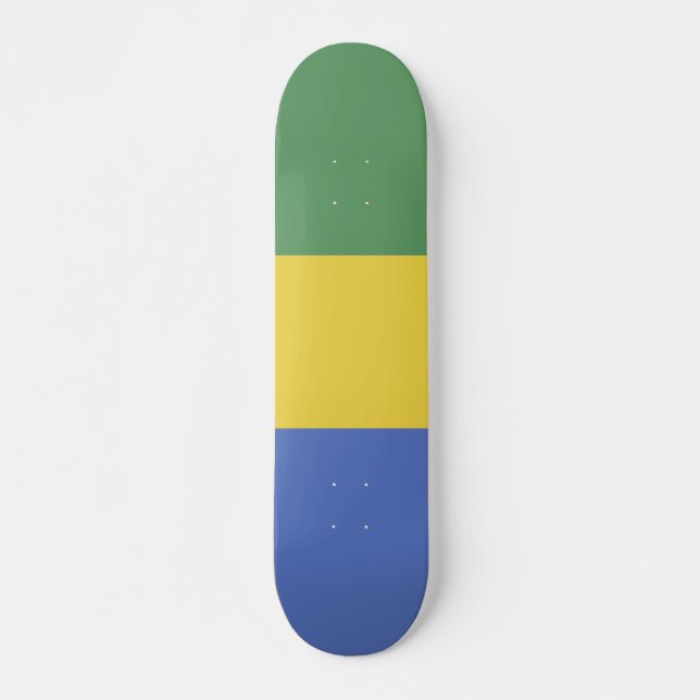 Gabon flag skateboard (Front)