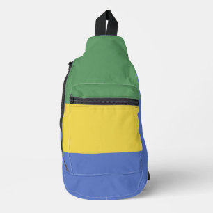 Gabon flag sling bag