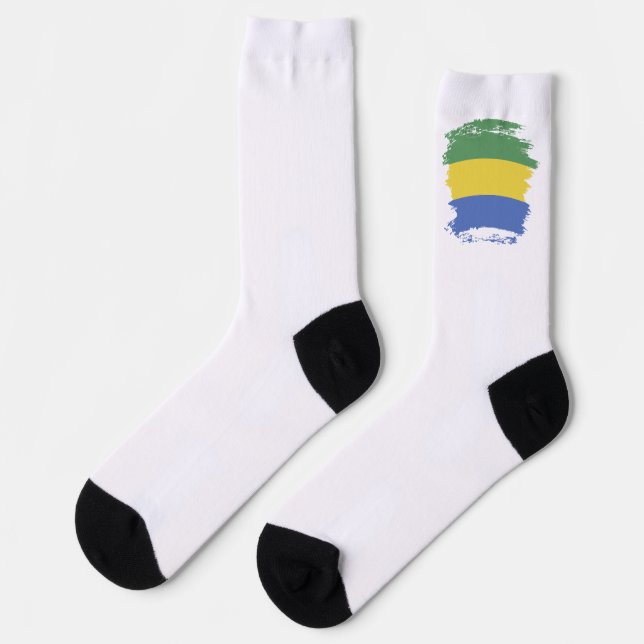 Gabon flag socks (Left)